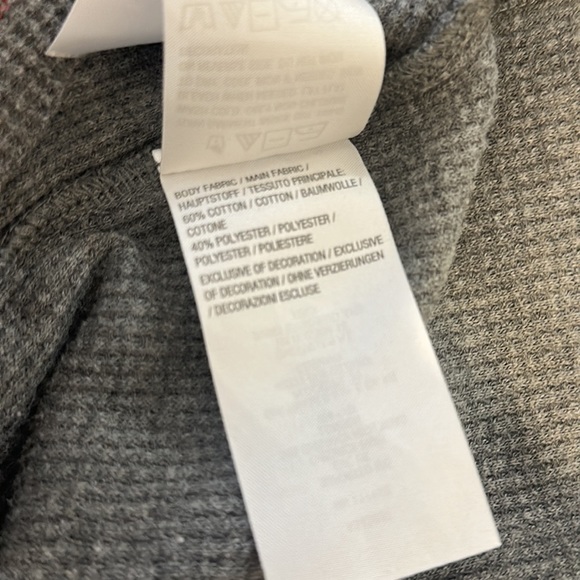 Quacker Factory Gray Long Sleeve Buffalo Plaid Embellished Snowman Thermal Shirt - Picture 9 of 9